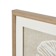 Large Plume White Feather Art Mounted In Beaded Frame - Thumb 5