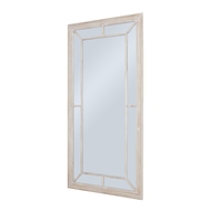 Large Washed Wood Framed Window Mirror - Thumb 2