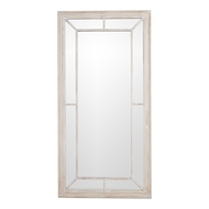 Large Washed Wood Framed Window Mirror - Thumb 1