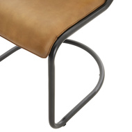 Billy Leather Curved Dining Chair - Thumb 6