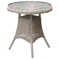 Amalfi Collection Outdoor Bistro Table With Glass Top - Thumb 2