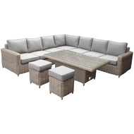 Amalfi Outdoor Large Corner Set With Riser Table + 2 Stools - Thumb 3