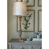 Pallido Candlestick Table Lamp With Linen Shade - Thumb 5