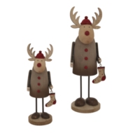 Rustic Rudolf With Stocking Decoration - Thumb 3