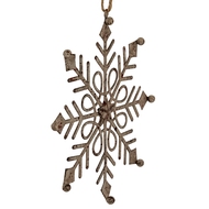 Rustic Hanging Gem Snowflake Decoration - Thumb 3