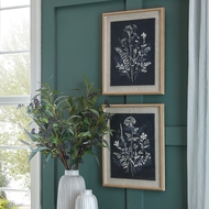 Flora & Fauna Collection Meadow On Linen In Beaded Frame - Thumb 3