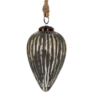 Grey Metallic Collection Large Cone Bauble - Thumb 2