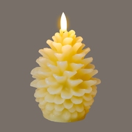 Luxe Collection Natural Glow Cream Pinecone LED Wax Candle - Thumb 2