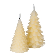 Luxe Collection Natural Glow Cream Large Tree LED Wax Candle - Thumb 3
