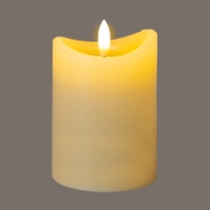 Luxe Collection Natural Glow 2.75x4 Cream Melted LED Candle - Thumb 2