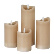 Luxe Collection Natural Glow 2.75x5 Taupe Melted LED Candle - Thumb 3
