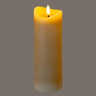 Luxe Collection Natural Glow 2.75x8 Taupe Melted LED Candle - Thumb 2