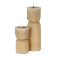 Luxe Collection Natural Glow 2.75x6 Stone Carved LED Candle - Thumb 3