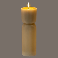 Luxe Collection Natural Glow 2.75x10 Stone Carved LED Candle - Thumb 2