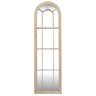 Washed Wood Tall Arched Window Mirror - Thumb 1