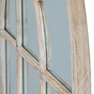 Washed Wood Arched Window Mirror - Thumb 4