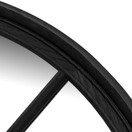 Black Wood Round Window Mirror - Thumb 3