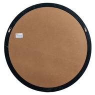 Black Wood Round Window Mirror - Thumb 4