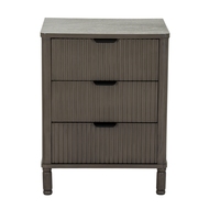 Reed Collection 3 Drawer Bedside Table - Thumb 3
