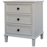 Belmont Collection 3 Drawer Bedside Table - Thumb 1