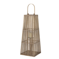 Large Silo Wicker Lantern With Glass Holder - Thumb 2