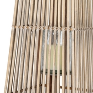 Large Silo Wicker Lantern With Glass Holder - Thumb 4