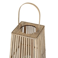 Medium Silo Wicker Lantern With Glass Holder - Thumb 3