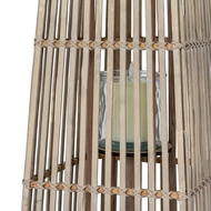 Medium Silo Wicker Lantern With Glass Holder - Thumb 4