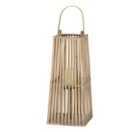 Small Silo Wicker Lantern With Glass Holder - Thumb 2