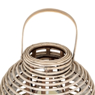 Large Round Willow Lantern With Glass Holder - Thumb 3