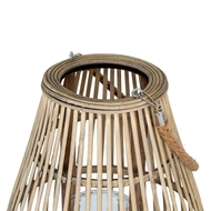 Large Ellipse Wicker Lantern With Glass Holder - Thumb 3