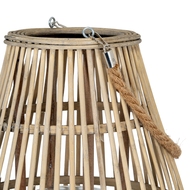 Large Ellipse Wicker Lantern With Glass Holder - Thumb 4