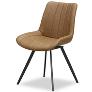 Malmo Tan Swivel Dining Chair - Thumb 1