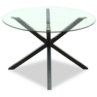 Monza Round Glass Dining Table - Thumb 2