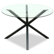 Monza Round Glass Dining Table - Thumb 1