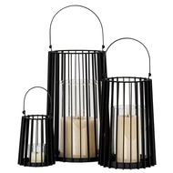 Lynk Large Lantern With Handle And Glass Candle Holder - Thumb 6
