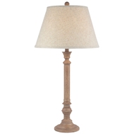 Solenne Table Lamp With Edged Linen Shade - Thumb 1