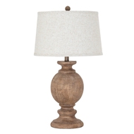 Clarion Table Lamp With Edged Linen Shade - Thumb 2