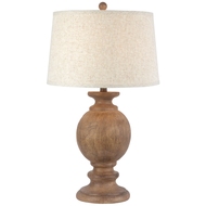 Clarion Table Lamp With Edged Linen Shade - Thumb 1