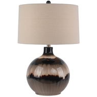 Sepia Shadows Table Lamp With Linen Shade - Thumb 1