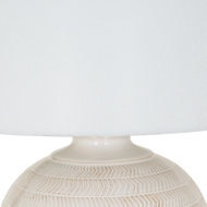 Chevronne Ceramic Table Lamp With Linen Shade - Thumb 4