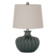 Veyla Ceramic Table Lamp With Linen Shade - Thumb 2
