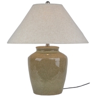 Mottura Ceramic Table Lamp With Edged Linen Shade - Thumb 1