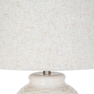 Basketweave Ceramic Table Lamp With Linen Shade - Thumb 4