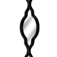 Black Quarterfoil Decorative Hanging Mirror - Thumb 3