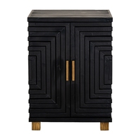 Lennox Black 2 Door Small Sideboard - Thumb 3