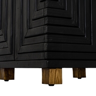 Lennox Black 2 Door Small Sideboard - Thumb 5