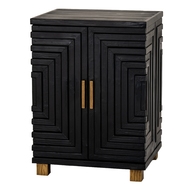Lennox Black 2 Door Small Sideboard - Thumb 1