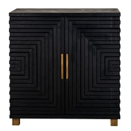 Lennox Black 2 Door Side Cupboard - Thumb 2