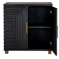 Lennox Black 2 Door Side Cupboard - Thumb 5